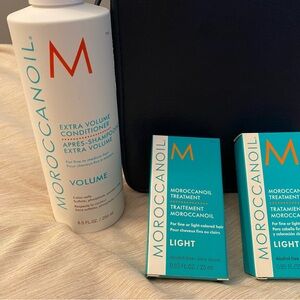 Moroccanoil Volume Conditioner, Treatment, Mist & Bag.